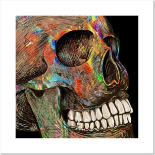 Colorful Human Skull Posters and Art